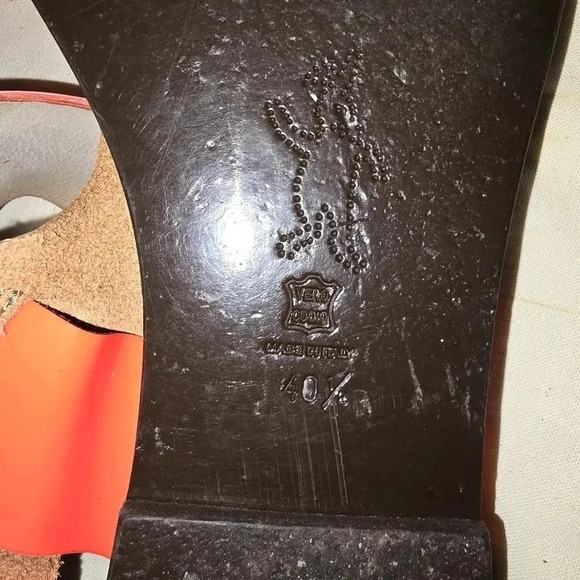 Marni Flat Sandals Fuoco Slingback Womens Shoe Size US 10.5 EU 40.5 - Picture 8 of 12